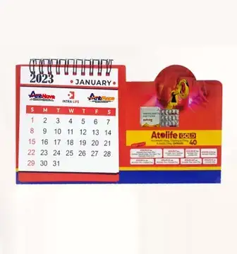 MDF Calender Pen Stand - Intra Life promotional gift
