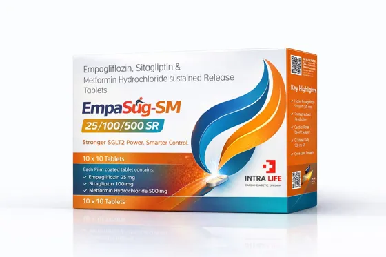 EmpaSug-SM-25-100-500sr Tab - Empagliflozin by Intra Life