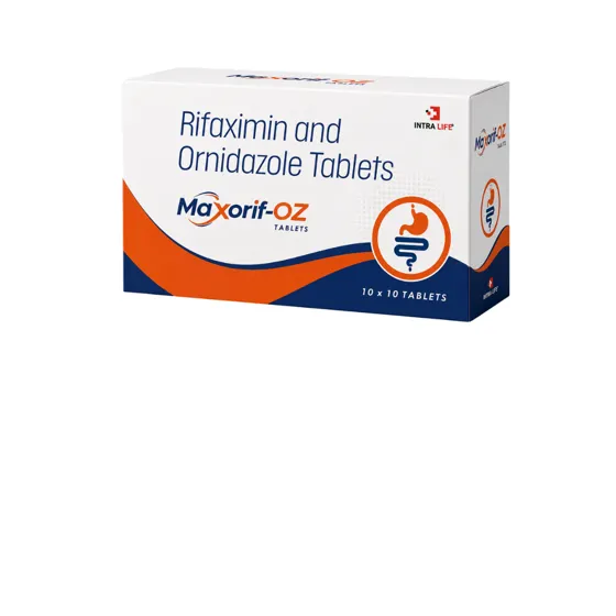 Maxorif-Oz Tabs tab - rifaximin by Intra Life